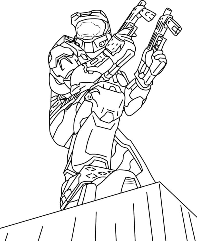Coloriage gratuit Halo #200109 de la collection Jeux Vidéos à imprimer