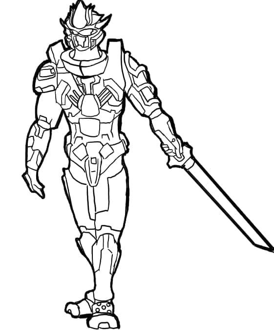 Dessin à colorier Halo #200113 issu de la collection Jeux Vidéos, prêt à imprimer