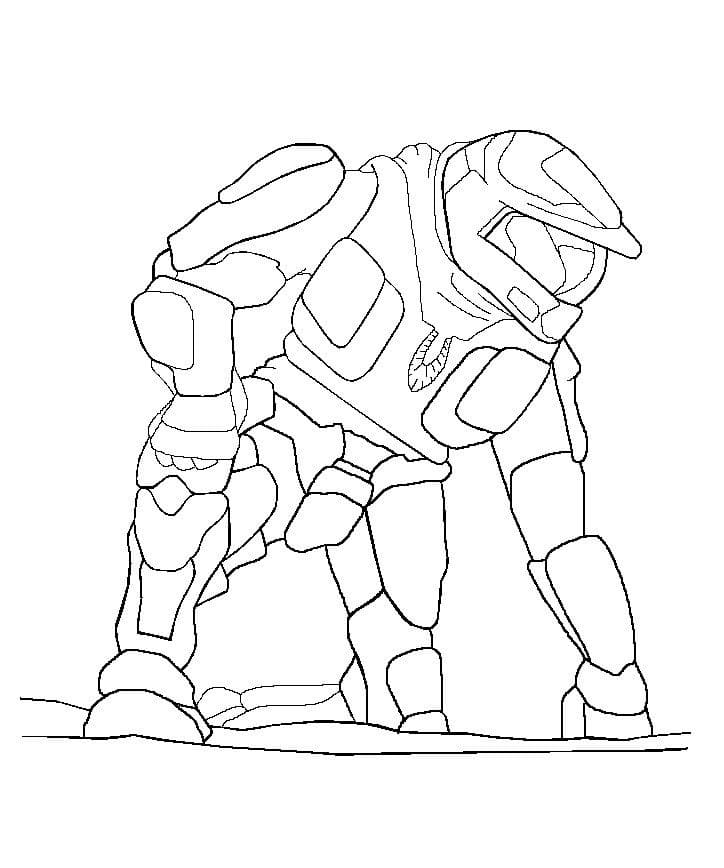 Dessin à colorier Halo #200118 issu de la collection Jeux Vidéos, prêt à imprimer