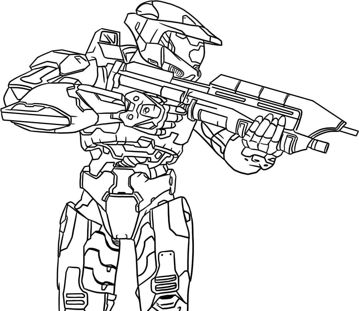 Coloriage gratuit Halo #200129 de la collection Jeux Vidéos à imprimer