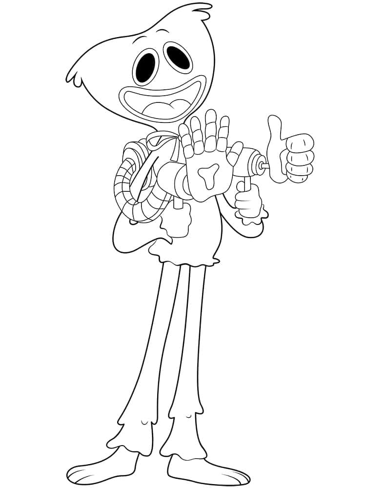 Coloriage imprimable Huggy Wuggy #206855 de la collection Jeux Vidéos à colorier aux crayons