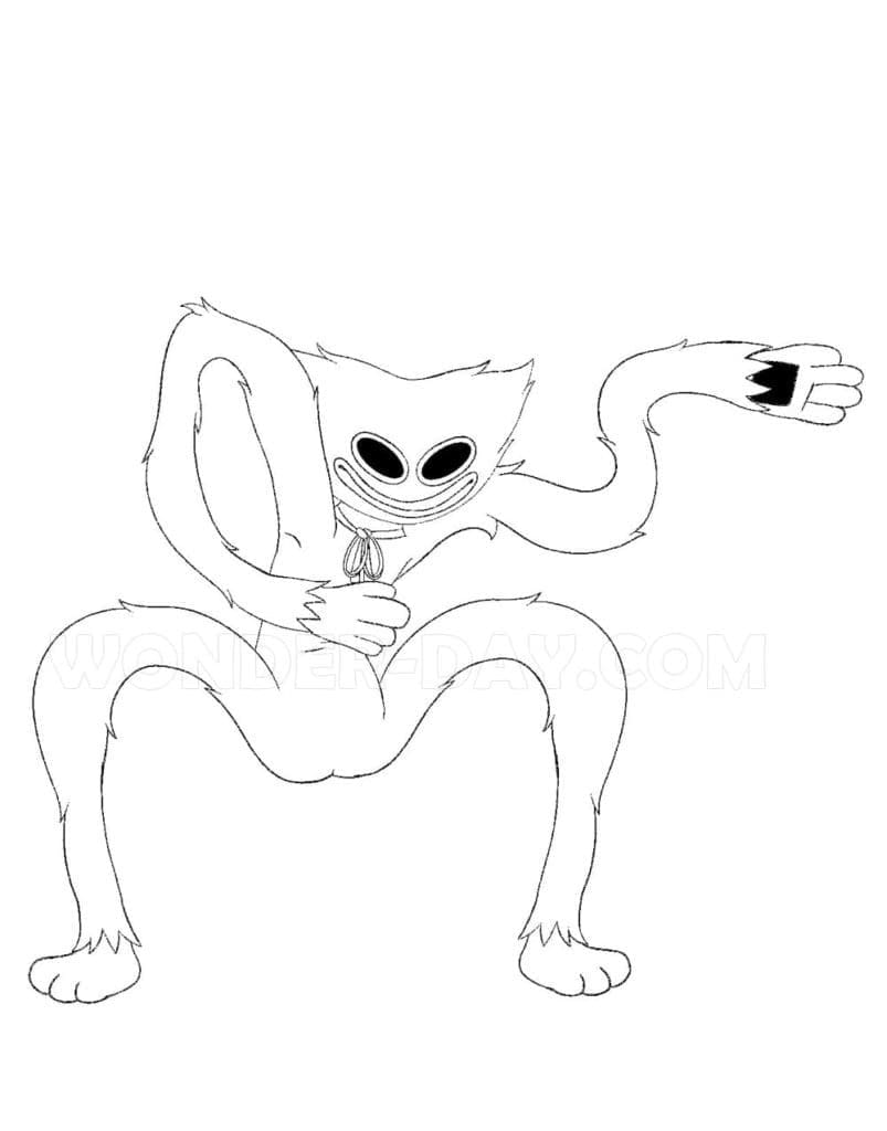 Coloriage à imprimer Huggy Wuggy #206858 de la série Jeux Vidéos, gratuit pour enfants et adultes