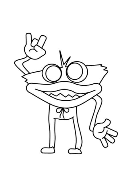 Dessin à colorier Huggy Wuggy #206862 issu de la collection Jeux Vidéos, prêt à imprimer