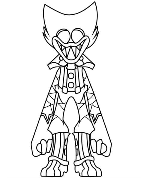 Coloriage gratuit Huggy Wuggy #206867 de la collection Jeux Vidéos à imprimer