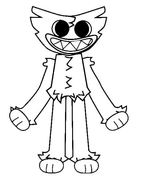 Coloriage Huggy Wuggy #206868 à imprimer gratuitement, extrait de la collection Jeux Vidéos