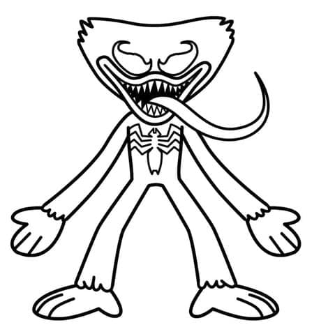 Coloriage gratuit Huggy Wuggy #206873 de la collection Jeux Vidéos à imprimer