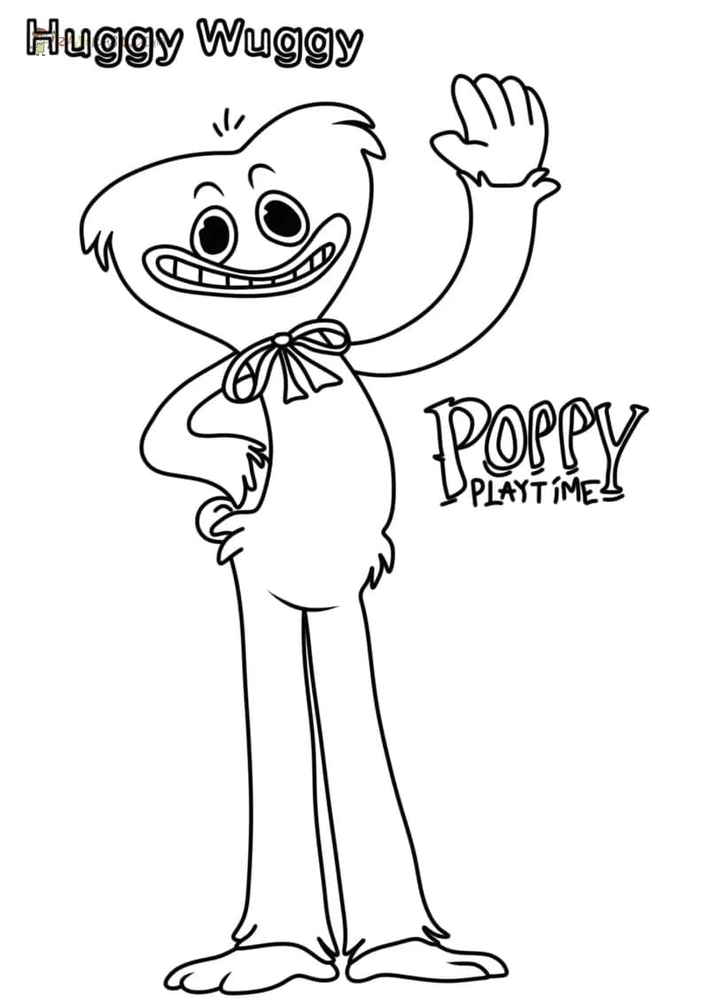 Dessin Huggy Wuggy #206876 à colorier de la série Jeux Vidéos, gratuit à télécharger et imprimer