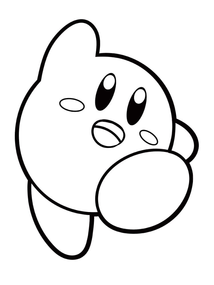 Dessin Kirby #177664 à colorier de la série Jeux Vidéos, gratuit à télécharger et imprimer