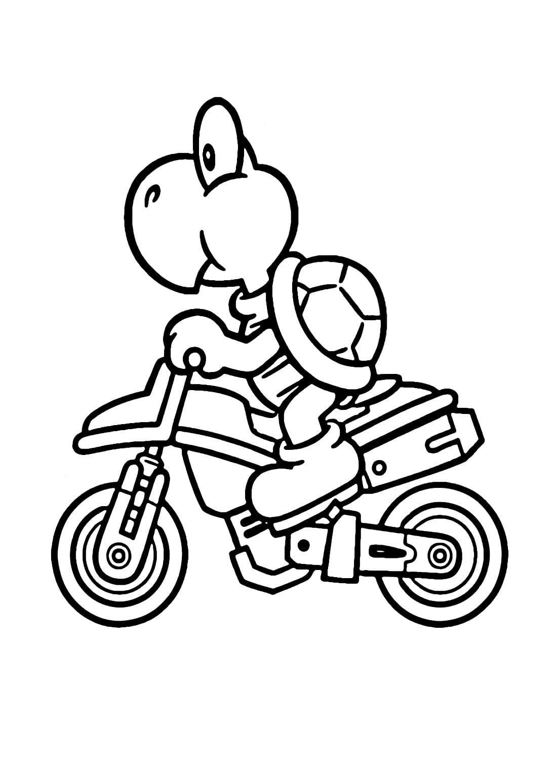 Coloriage gratuit Koopa Troopa #188410 de la collection Jeux Vidéos à imprimer