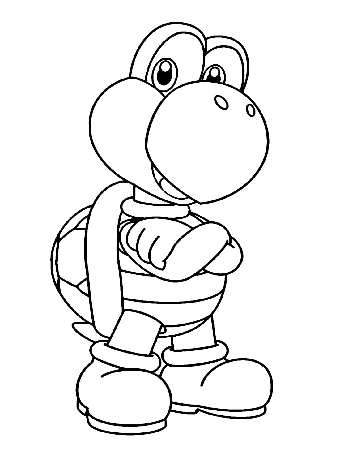 Coloriage gratuit Koopa Troopa #188411 de la collection Jeux Vidéos à imprimer