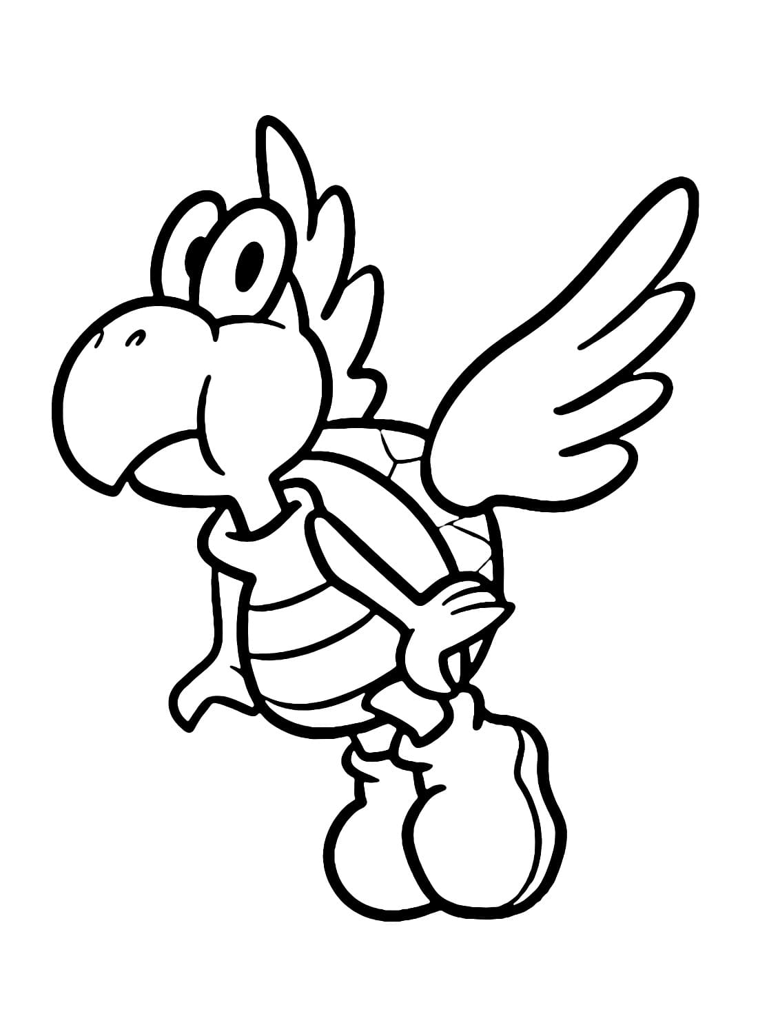 Coloriage gratuit Koopa Troopa #188414 de la collection Jeux Vidéos à imprimer