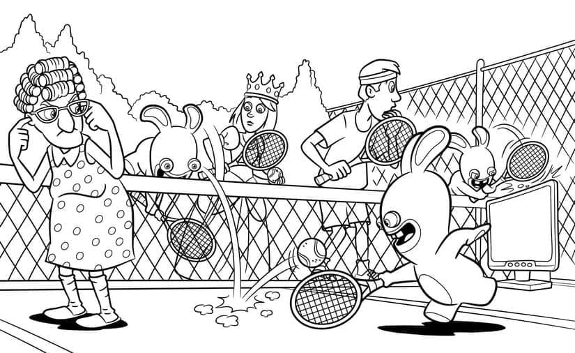 Dessin à colorier: Lapins Crétins (Jeux Vidéos) #199053 - Coloriages à Imprimer Gratuits