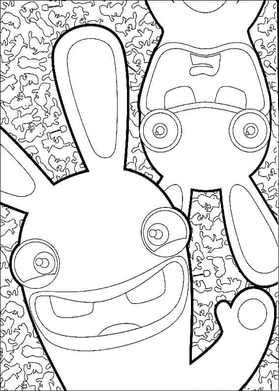 Dessin à colorier: Lapins Crétins (Jeux Vidéos) #199055 - Coloriages à Imprimer Gratuits