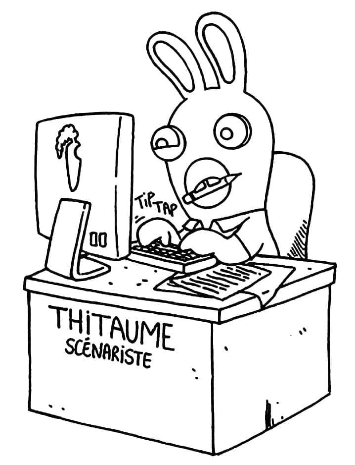 Dessin à colorier: Lapins Crétins (Jeux Vidéos) #199056 - Coloriages à Imprimer Gratuits