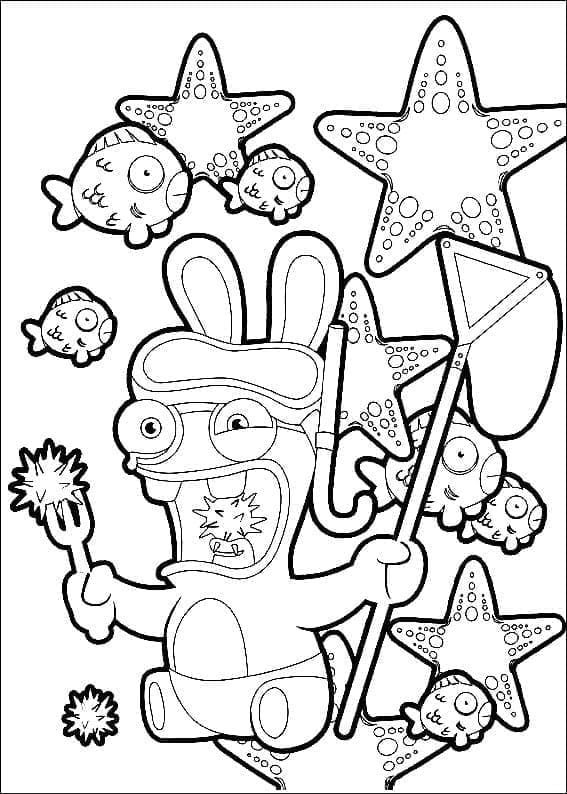 Dessin à colorier: Lapins Crétins (Jeux Vidéos) #199057 - Coloriages à Imprimer Gratuits