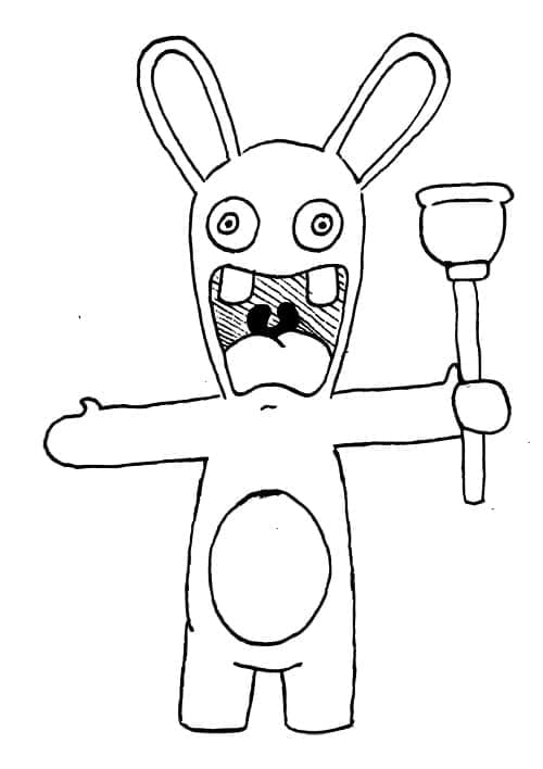 Dessin à colorier: Lapins Crétins (Jeux Vidéos) #199060 - Coloriages à Imprimer Gratuits