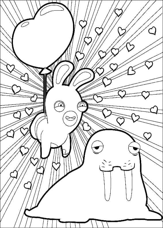 Dessin à colorier: Lapins Crétins (Jeux Vidéos) #199063 - Coloriages à Imprimer Gratuits