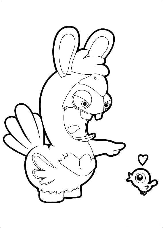 Dessin à colorier: Lapins Crétins (Jeux Vidéos) #199064 - Coloriages à Imprimer Gratuits
