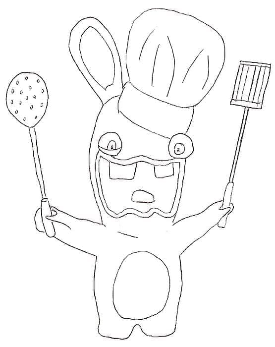 Dessin à colorier: Lapins Crétins (Jeux Vidéos) #199066 - Coloriages à Imprimer Gratuits