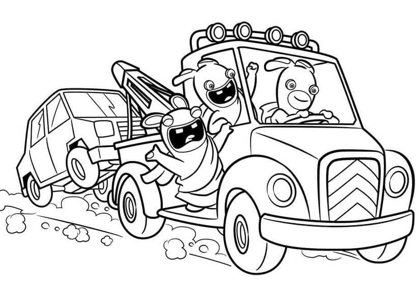 Dessin à colorier: Lapins Crétins (Jeux Vidéos) #199069 - Coloriages à Imprimer Gratuits