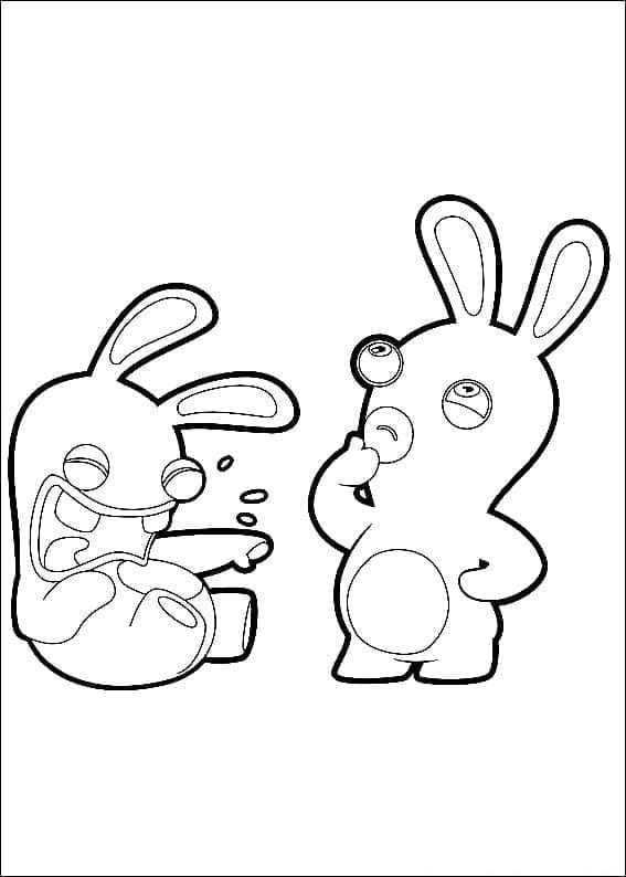 Dessin à colorier: Lapins Crétins (Jeux Vidéos) #199070 - Coloriages à Imprimer Gratuits