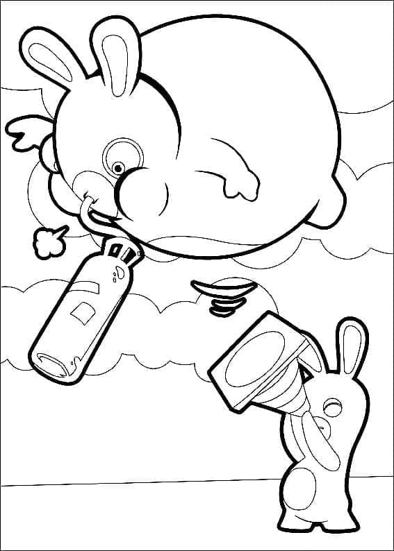 Dessin à colorier: Lapins Crétins (Jeux Vidéos) #199073 - Coloriages à Imprimer Gratuits