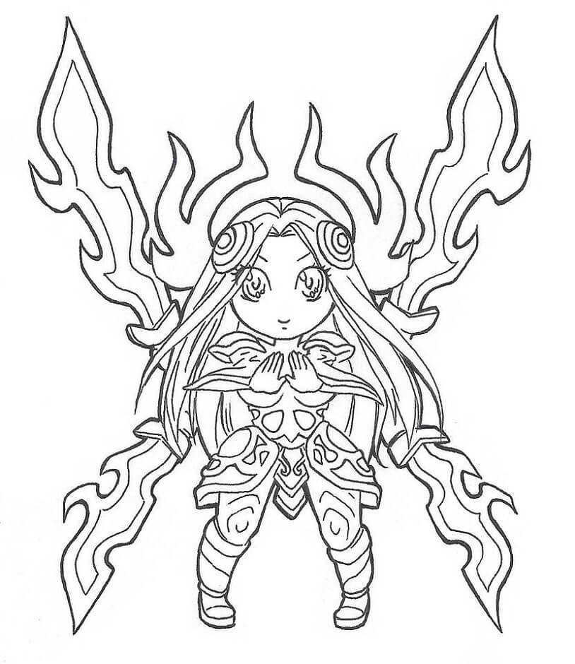 Coloriage gratuit League of Legends #173664 de la collection Jeux Vidéos à imprimer
