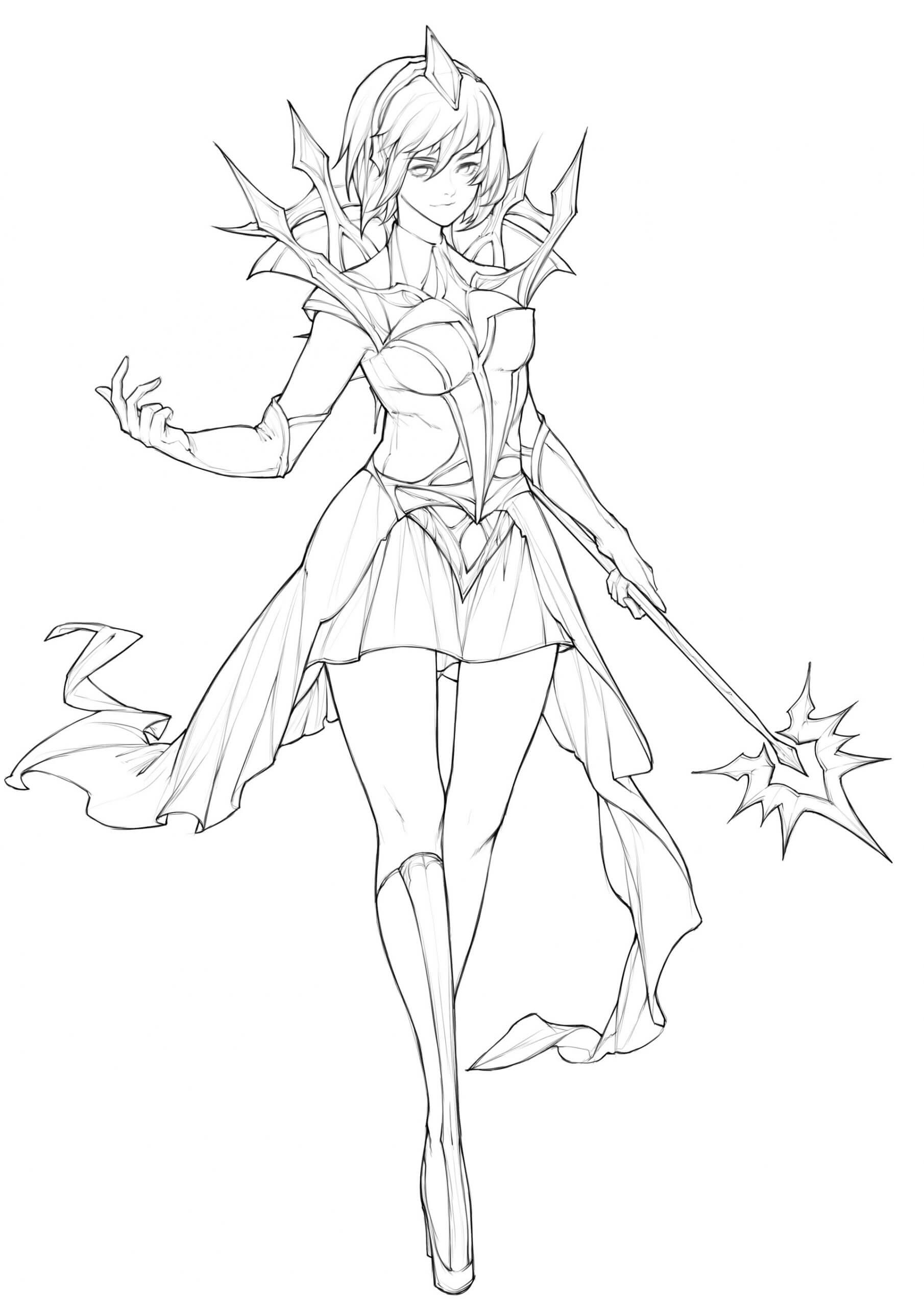 Joli coloriage League of Legends #173699 de la collection Jeux Vidéos, prêt à imprimer pour petits et grands
