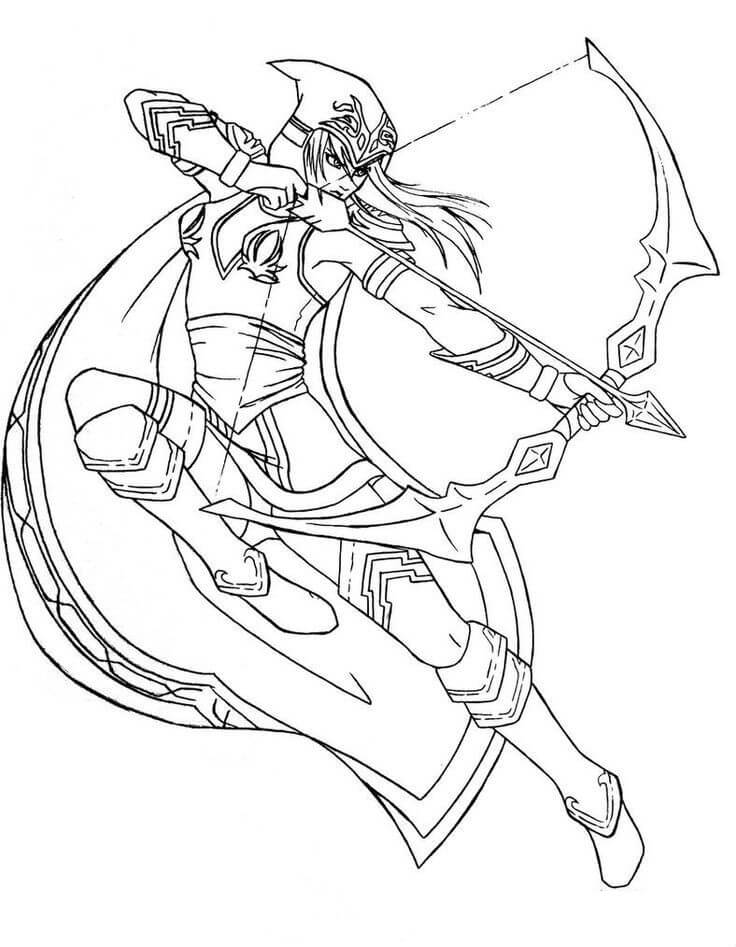 Joli coloriage League of Legends #173709 de la collection Jeux Vidéos, prêt à imprimer pour petits et grands