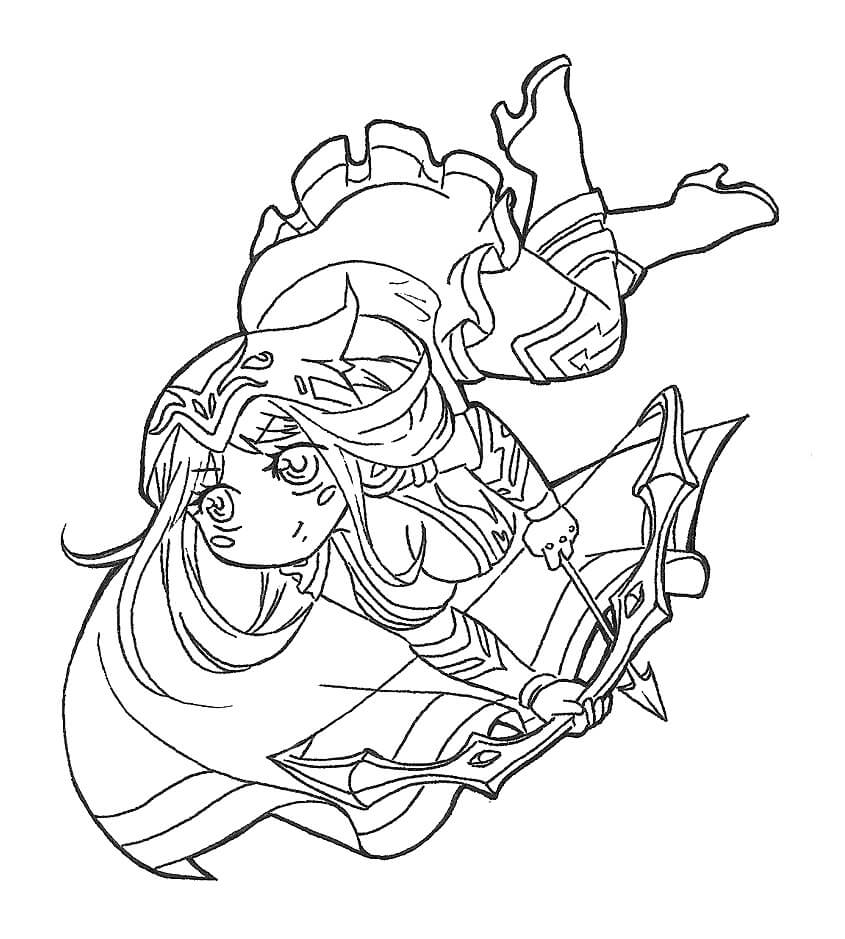Coloriage imprimable League of Legends #173718 de la collection Jeux Vidéos à colorier aux crayons