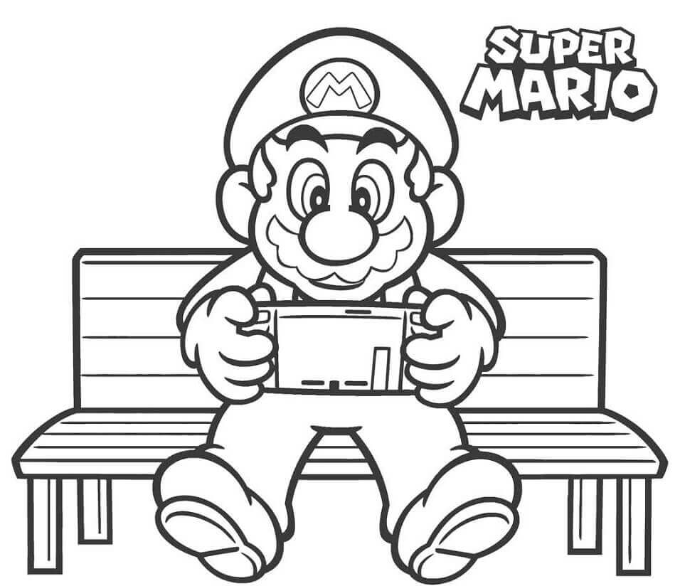 Coloriage gratuit Mario #170815 de la collection Jeux Vidéos à imprimer