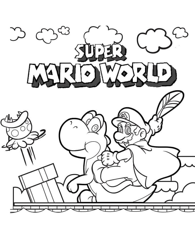 Dessin Mario #170816 à colorier de la série Jeux Vidéos, gratuit à télécharger et imprimer