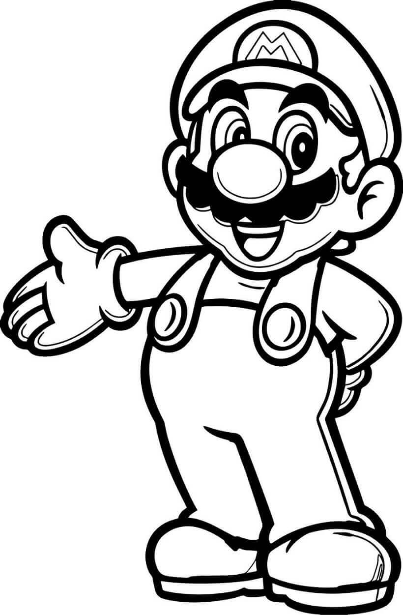 Dessin à colorier: Mario (Jeux Vidéos) #172132 - Coloriages à Imprimer Gratuits
