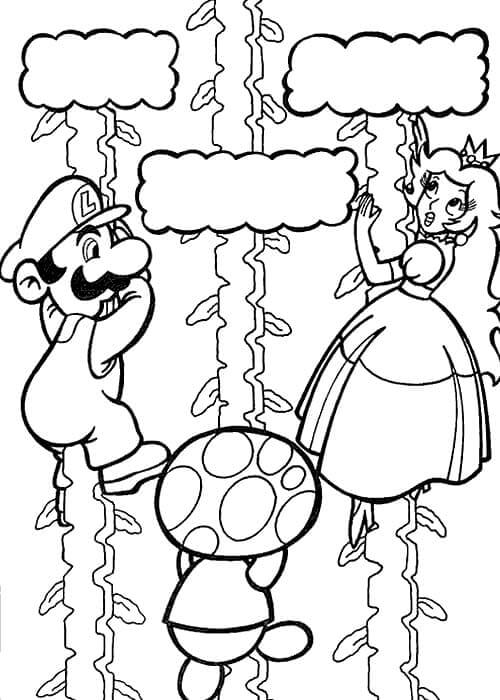 Joli coloriage Mario #172147 de la collection Jeux Vidéos, prêt à imprimer pour petits et grands