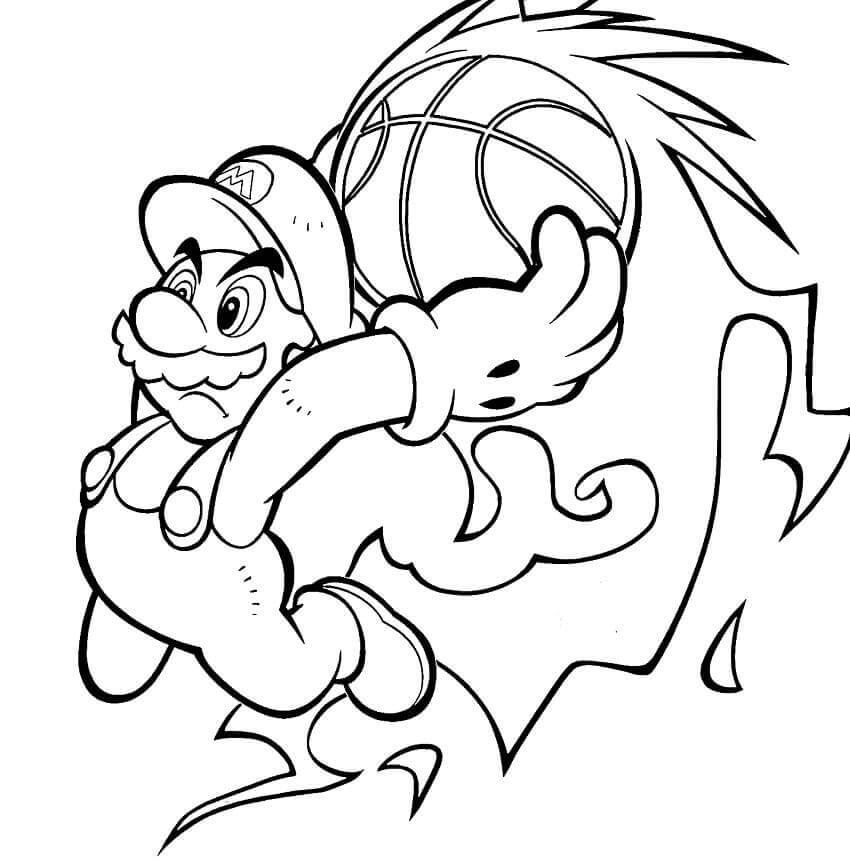 Coloriage gratuit Mario #172148 de la collection Jeux Vidéos à imprimer