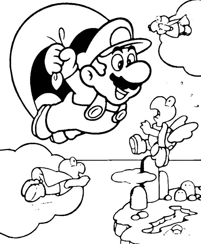 Dessin à colorier: Mario Bros (Jeux Vidéos) #112487 - Coloriages à Imprimer Gratuits