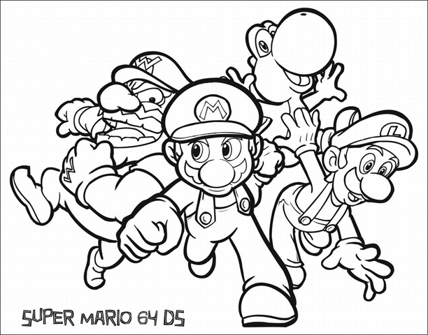 Dessin à colorier: Mario Bros (Jeux Vidéos) #112551 - Coloriages à Imprimer Gratuits
