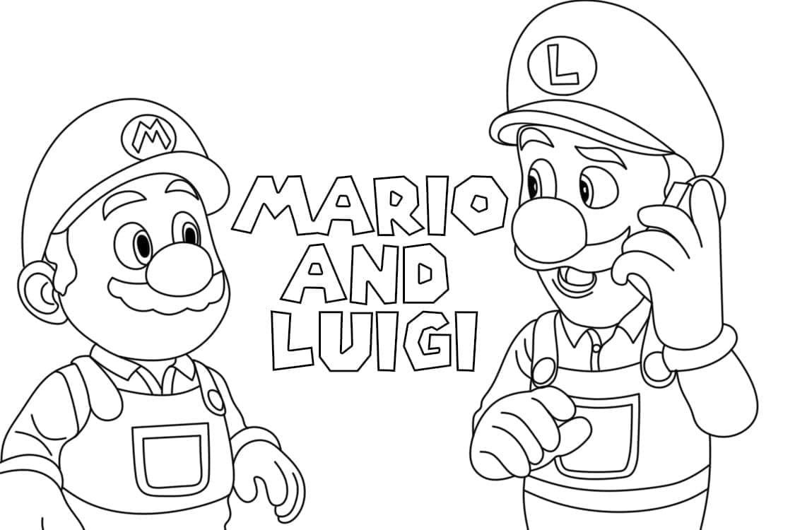 Page de coloriage Mario Et Luigi #217727, collection Jeux Vidéos, à imprimer et colorier