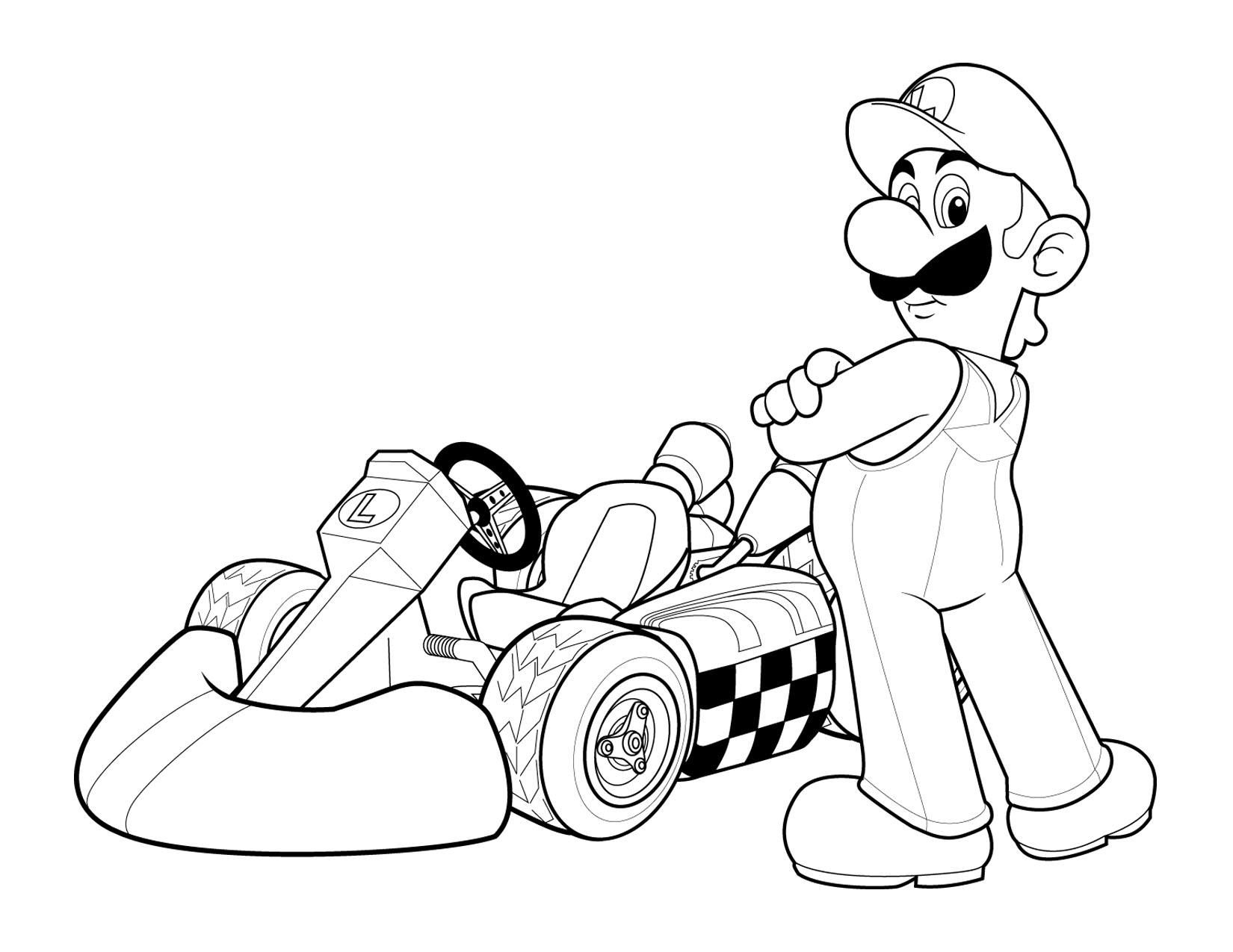 Dessin à colorier: Mario Kart (Jeux Vidéos) #154422 - Coloriages à Imprimer Gratuits