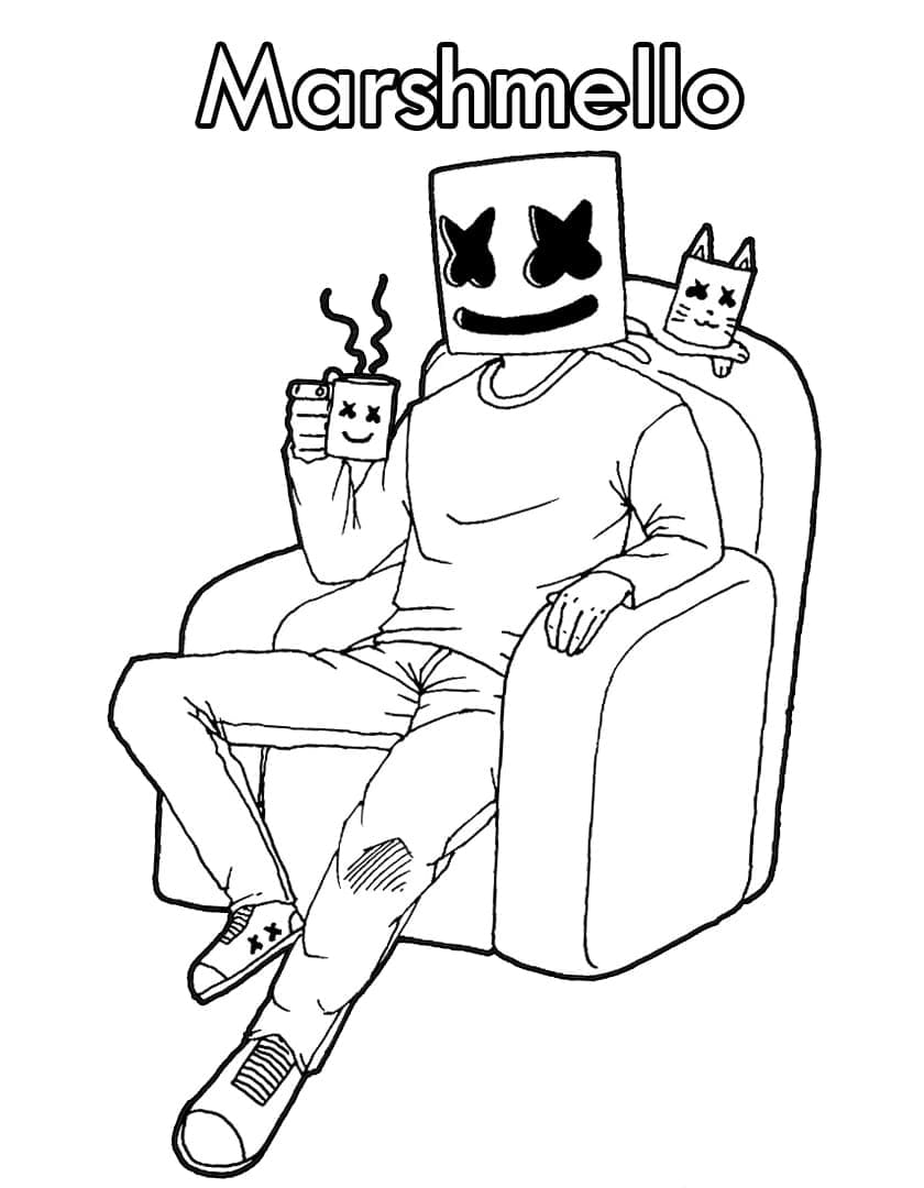 Dessin à colorier Marshmello Fortnite #208271 issu de la collection Jeux Vidéos, prêt à imprimer Dessin à colorier Marshmello Fortnite #208271 issu de la collection Jeux Vidéos, prêt à imprimer