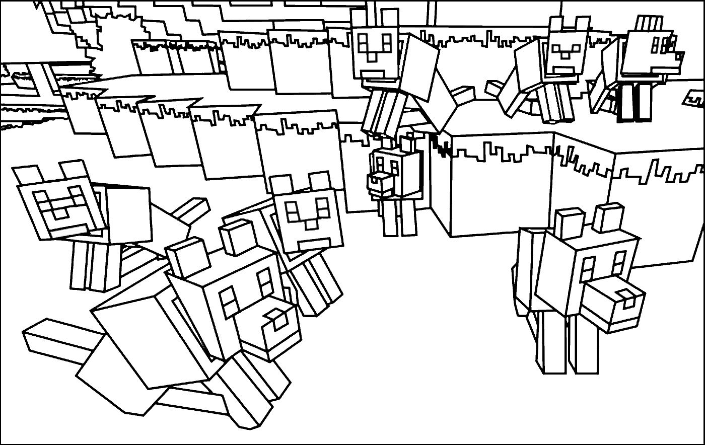 Dessin à colorier: Minecraft (Jeux Vidéos) #114089 - Coloriages à Imprimer Gratuits