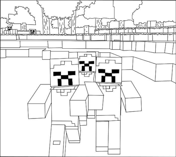 Coloriage imprimable Minecraft #171120 de la collection Jeux Vidéos à colorier aux crayons