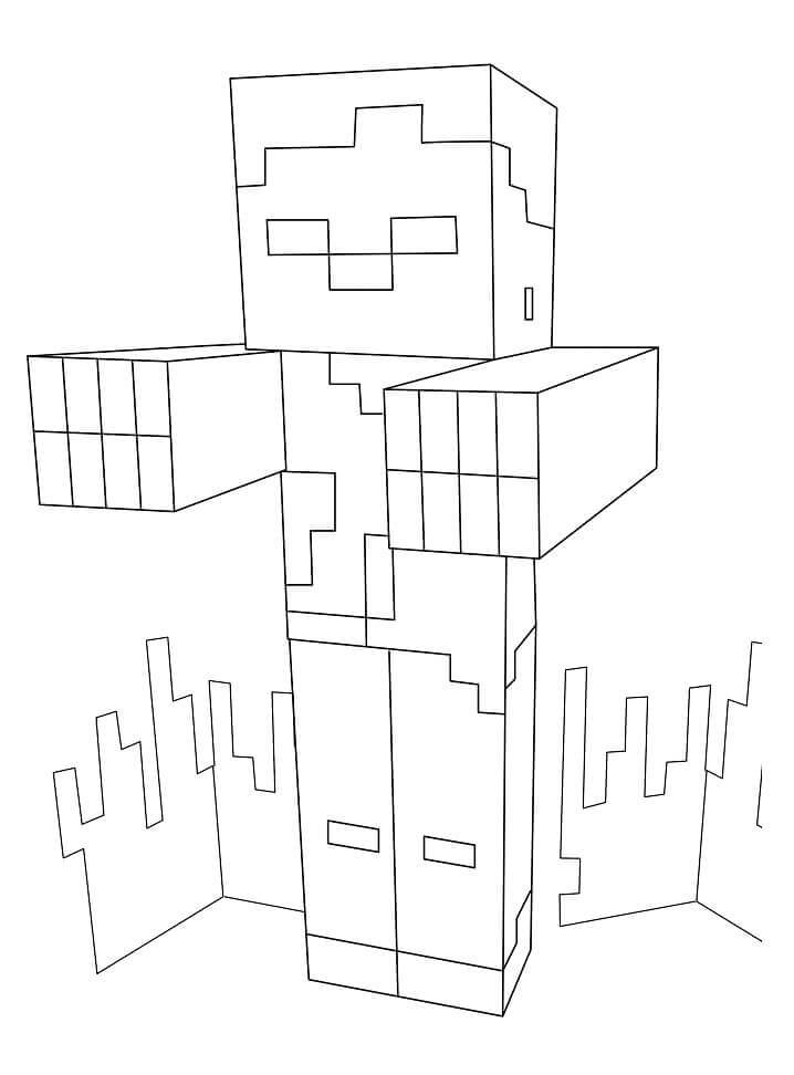 Coloriage gratuit Minecraft #171129 de la collection Jeux Vidéos à imprimer