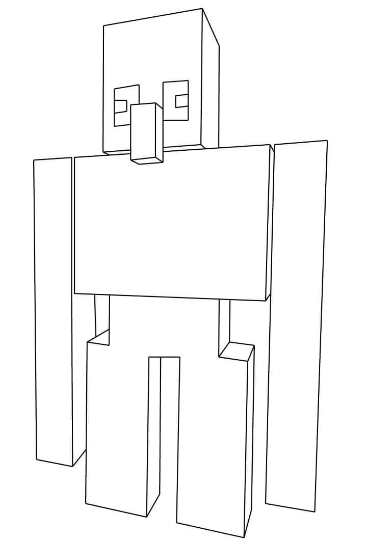 Illustration au trait Minecraft #171156 de la collection Jeux Vidéos à colorier gratuitement