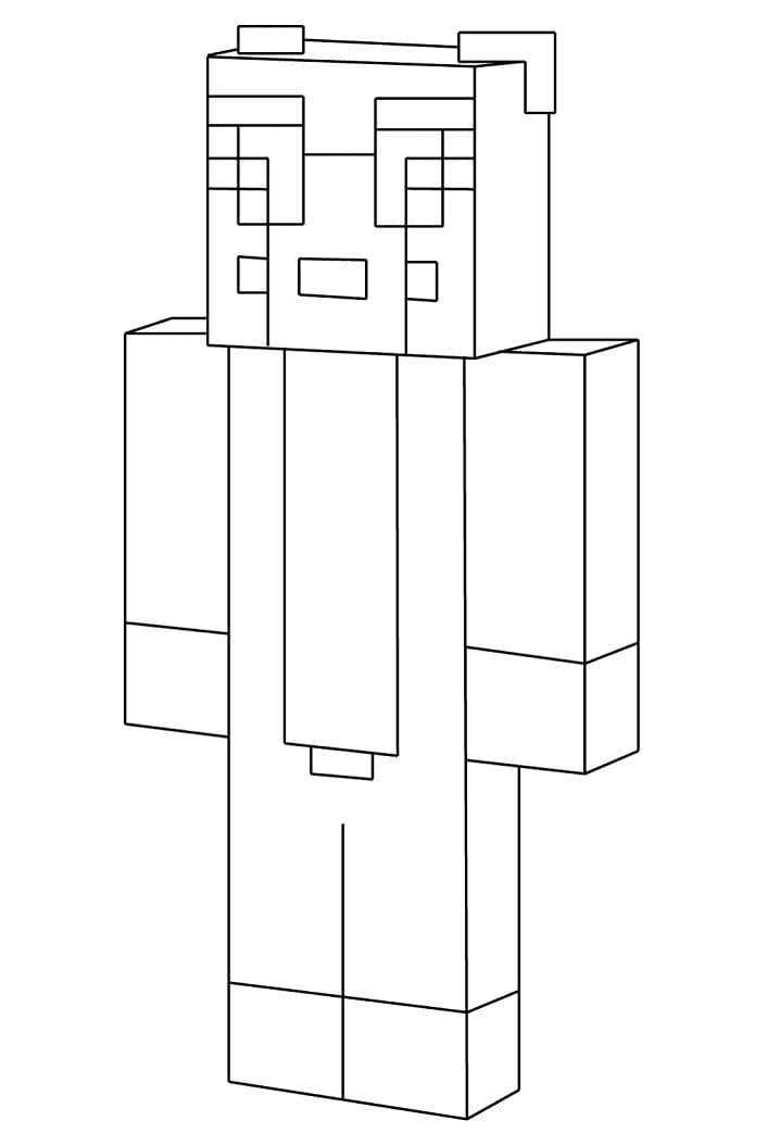 Coloriage imprimable Minecraft #171174 de la collection Jeux Vidéos à colorier aux crayons