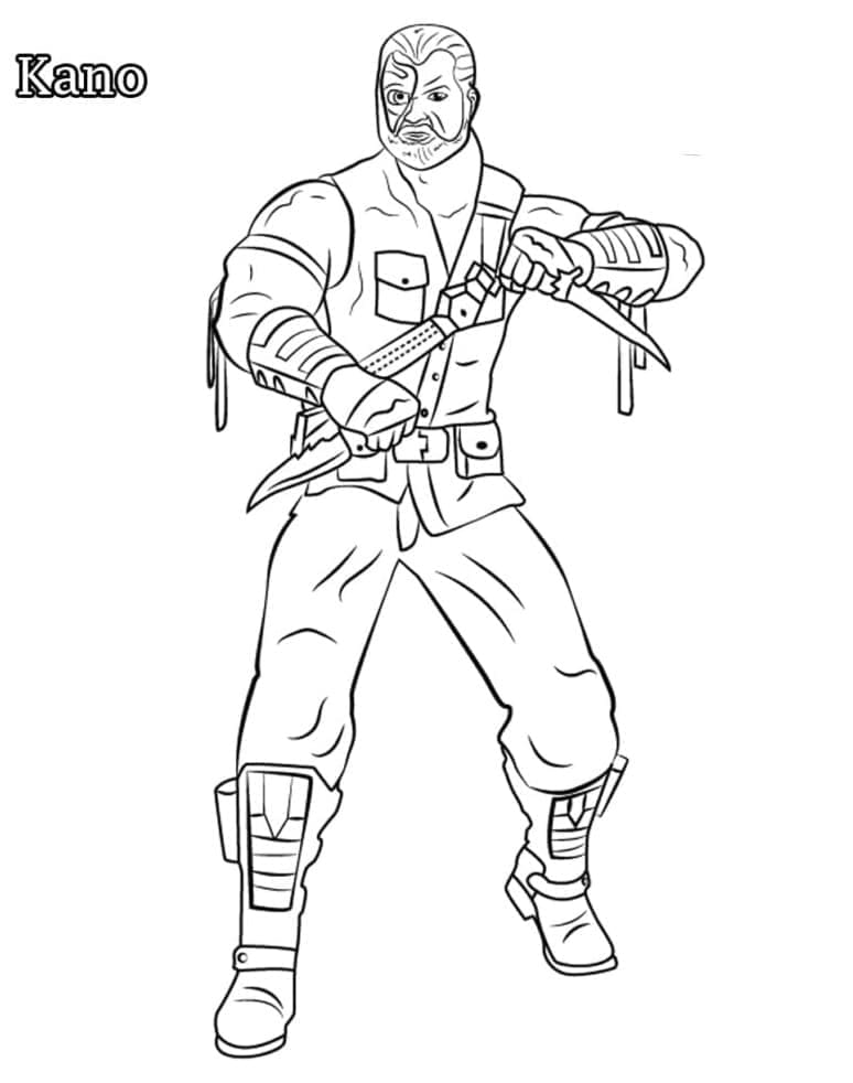 Coloriage gratuit Mortal Kombat #207869 de la collection Jeux Vidéos à imprimer