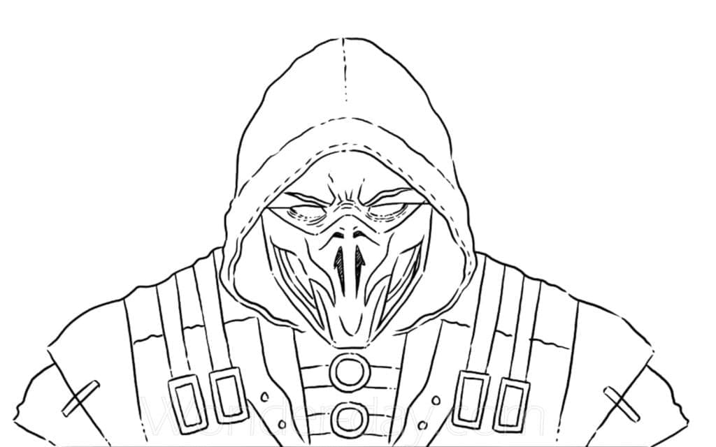 Coloriage imprimable Mortal Kombat #207891 de la collection Jeux Vidéos à colorier aux crayons