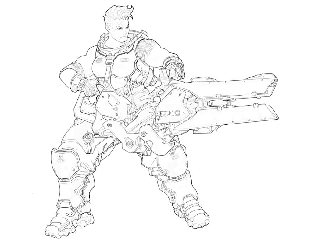 Illustration au trait Overwatch #197133 de la collection Jeux Vidéos à colorier gratuitement