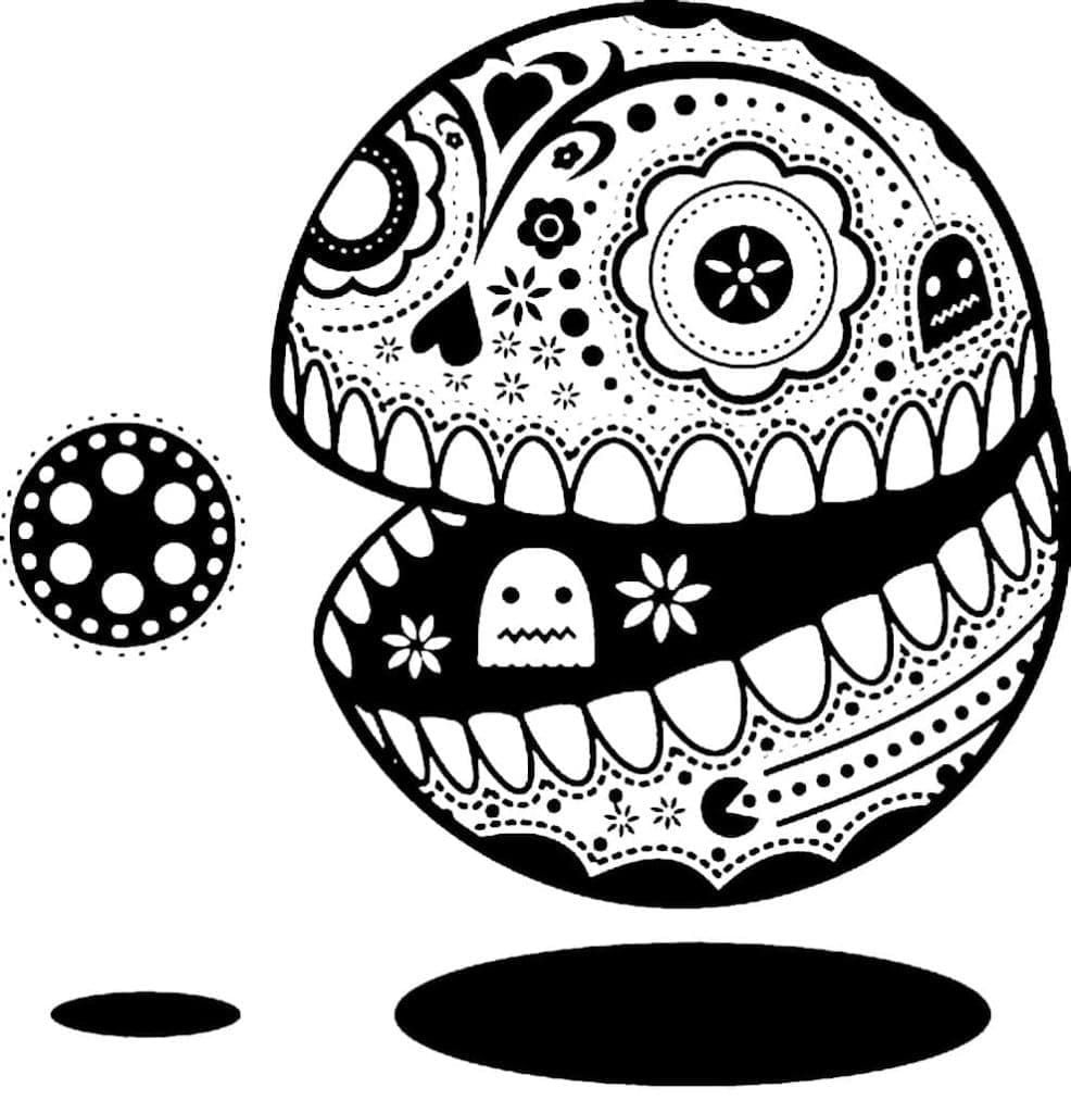 Coloriage gratuit Pac-man #207791 de la collection Jeux Vidéos à imprimer