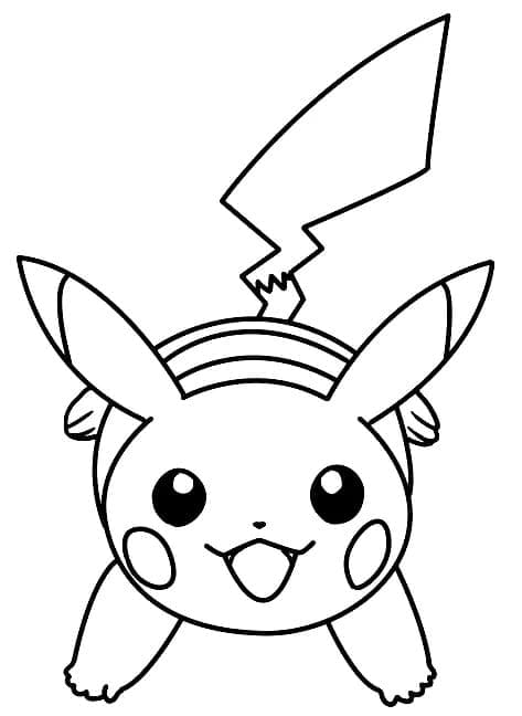 Coloriage gratuit Pikachu #177240 de la collection Jeux Vidéos à imprimer